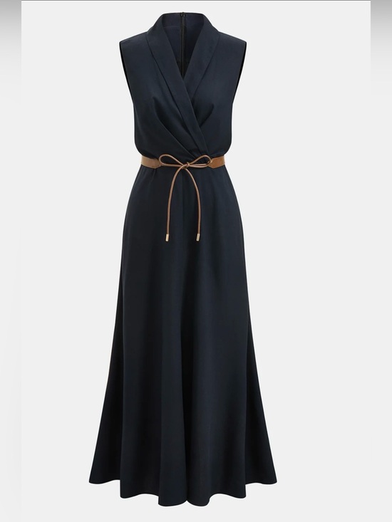 Commense Dresses & Skirts - NWT Commense Navy Sleeveless Maxi Dress **belt missing**